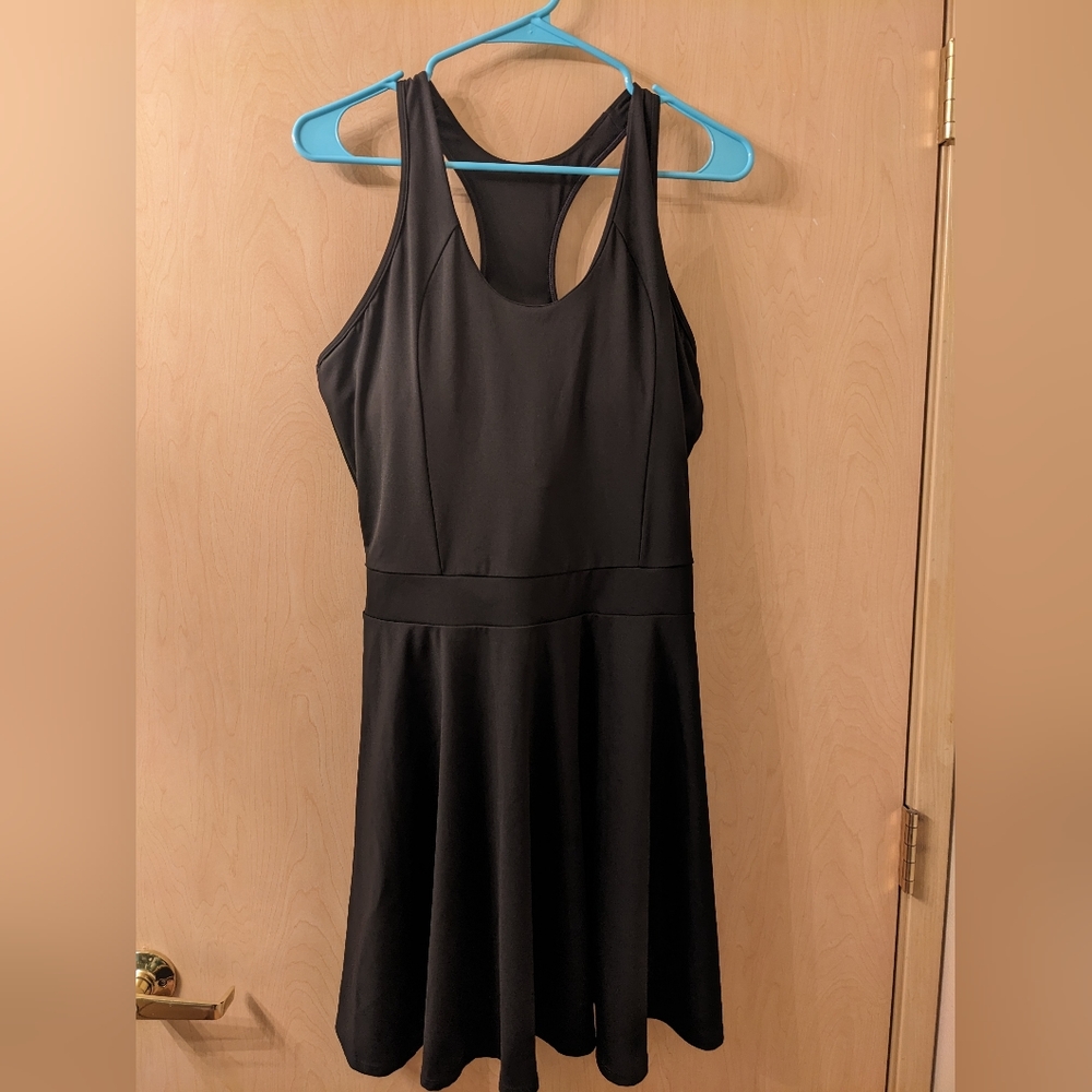 Black Halara workout dress with built in bra